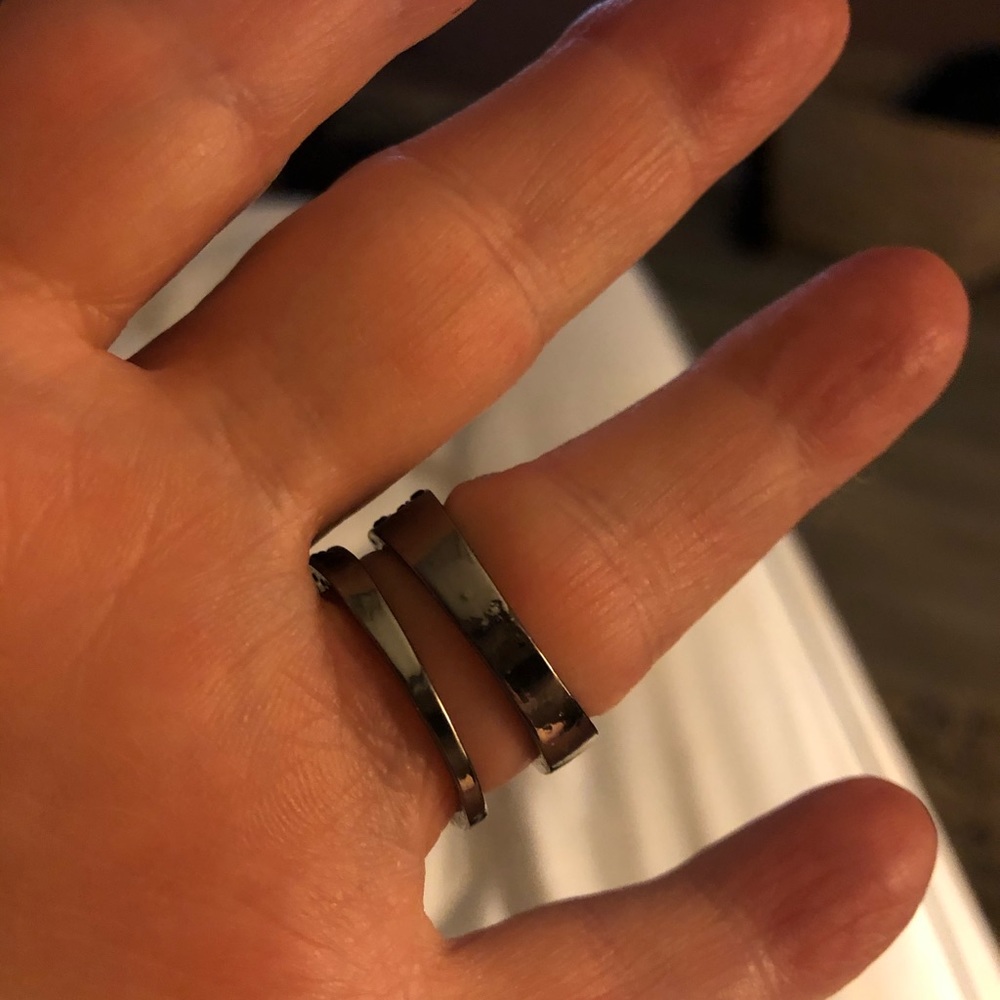 Silver BLACK SAPPHIRE STERLING SILVER RING - Picture 5 of 5